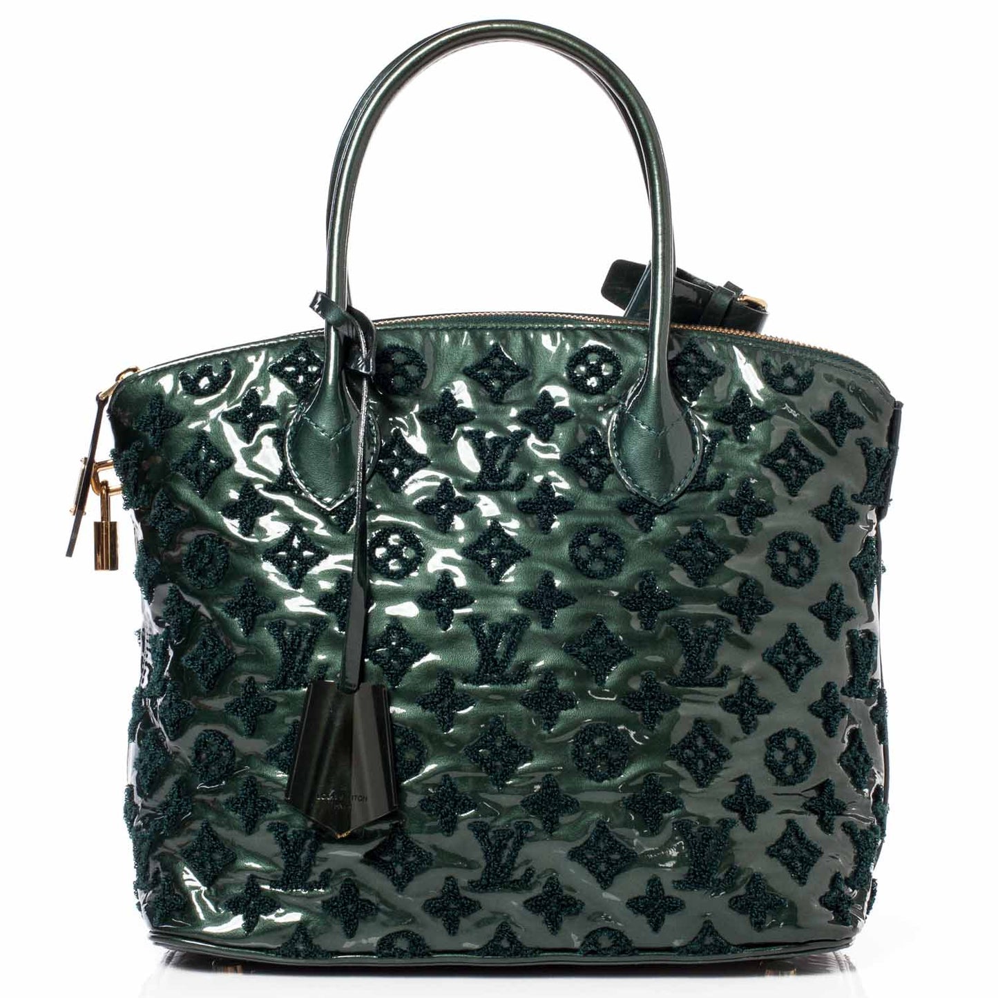 Patent Lambskin Fascination Lockit Vert Fonce