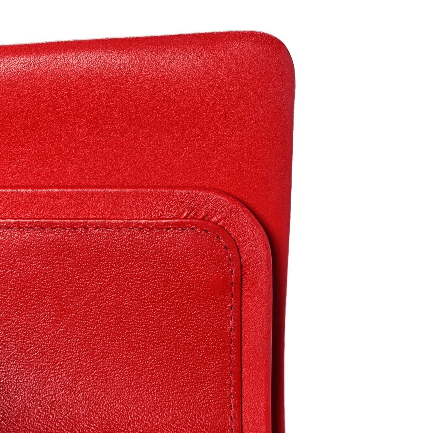Patent Chevron Quilted Medium Double Flap Red