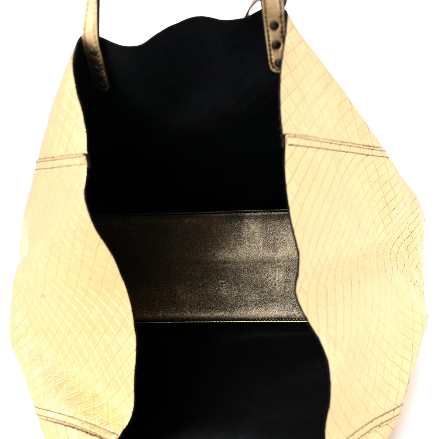 Calfskin Intrecciomirage Large Tote Gold