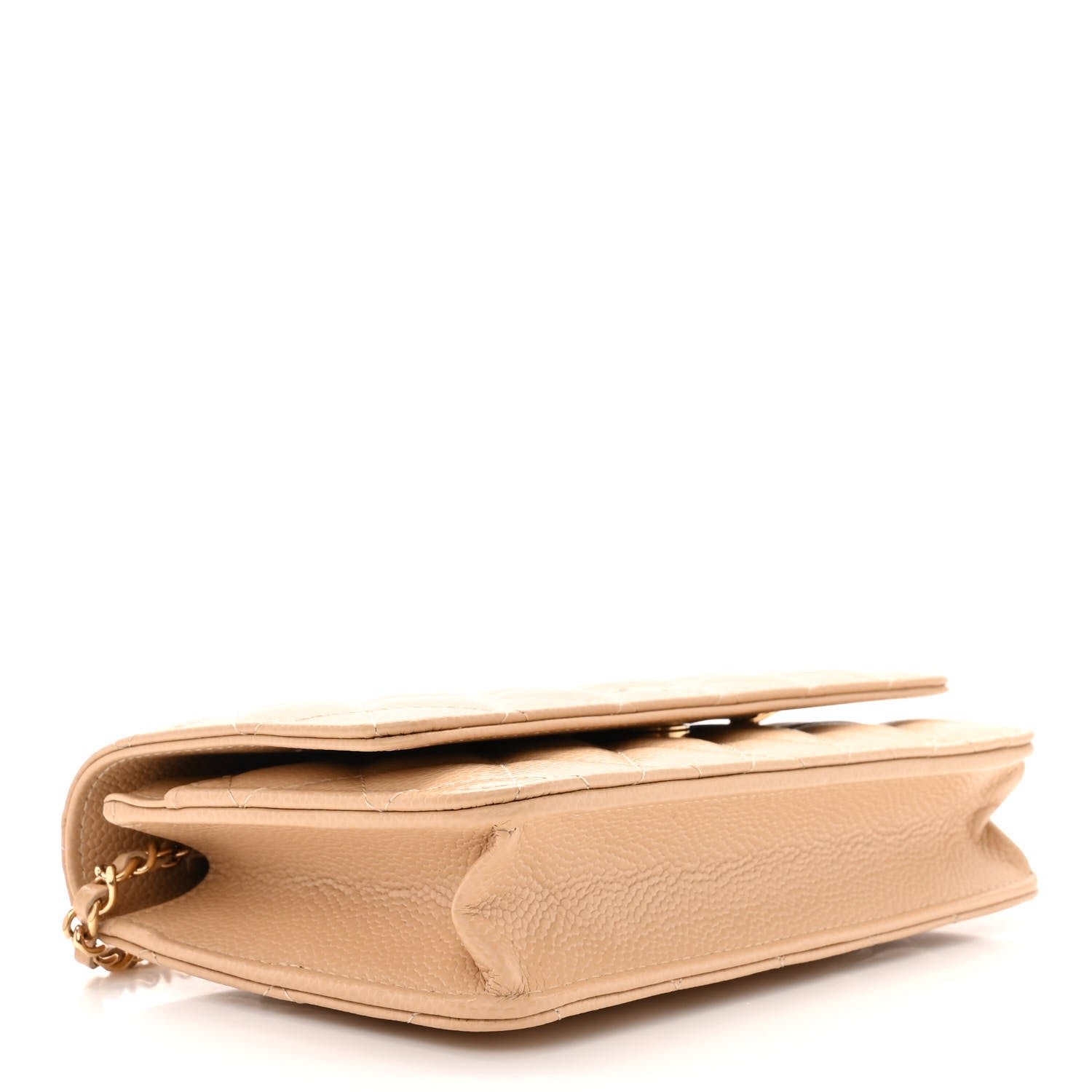 Chanel Caviar Quilted Wallet On Chain WOC Beige 4 of 12