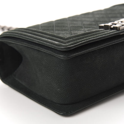 Chanel Iridescent Caviar Quilted Medium Boy Flap Dark Green 6 of 18