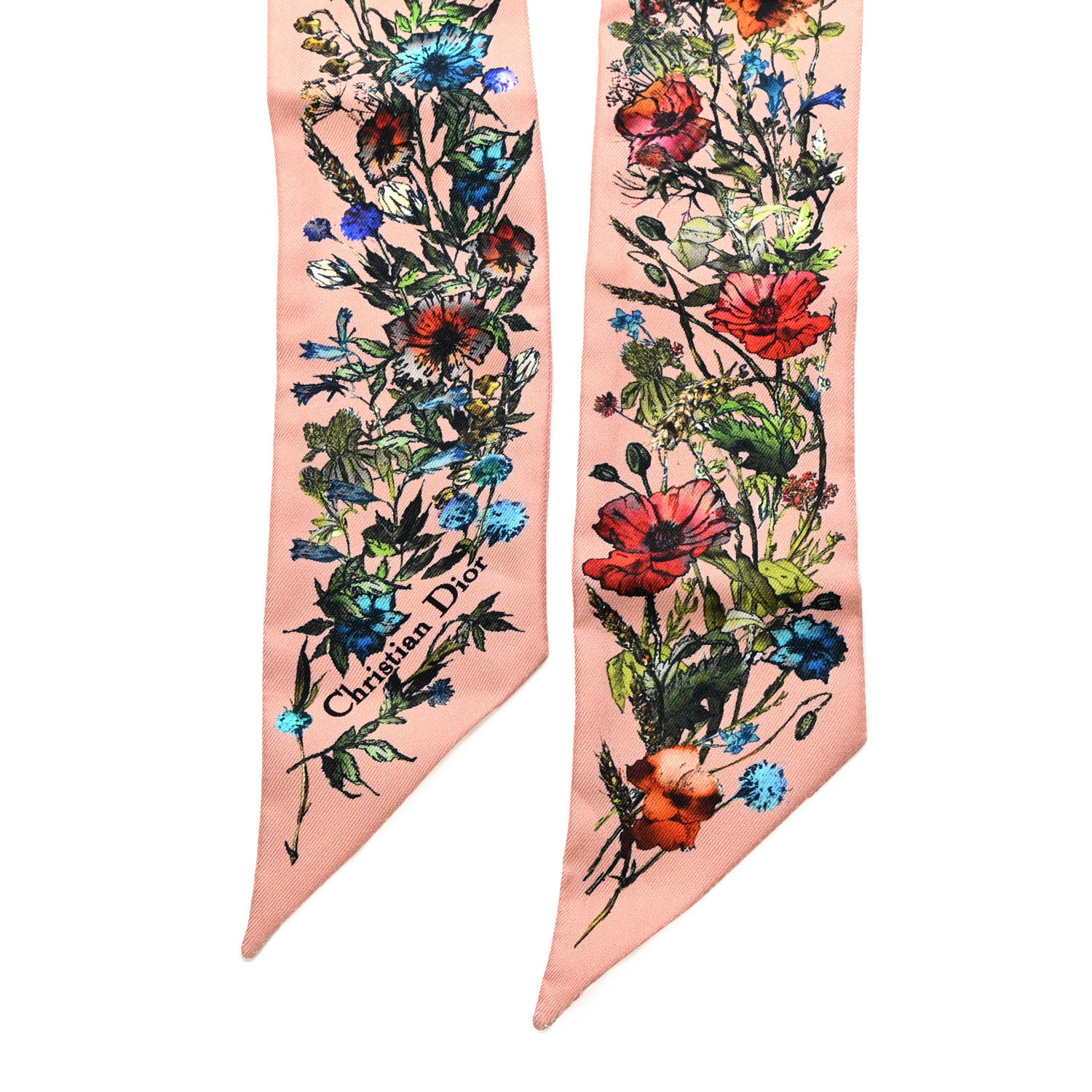 Christian Dior Silk Twill D-Millefiori Mitzah Scarf Pink Multicolor 2 of 5