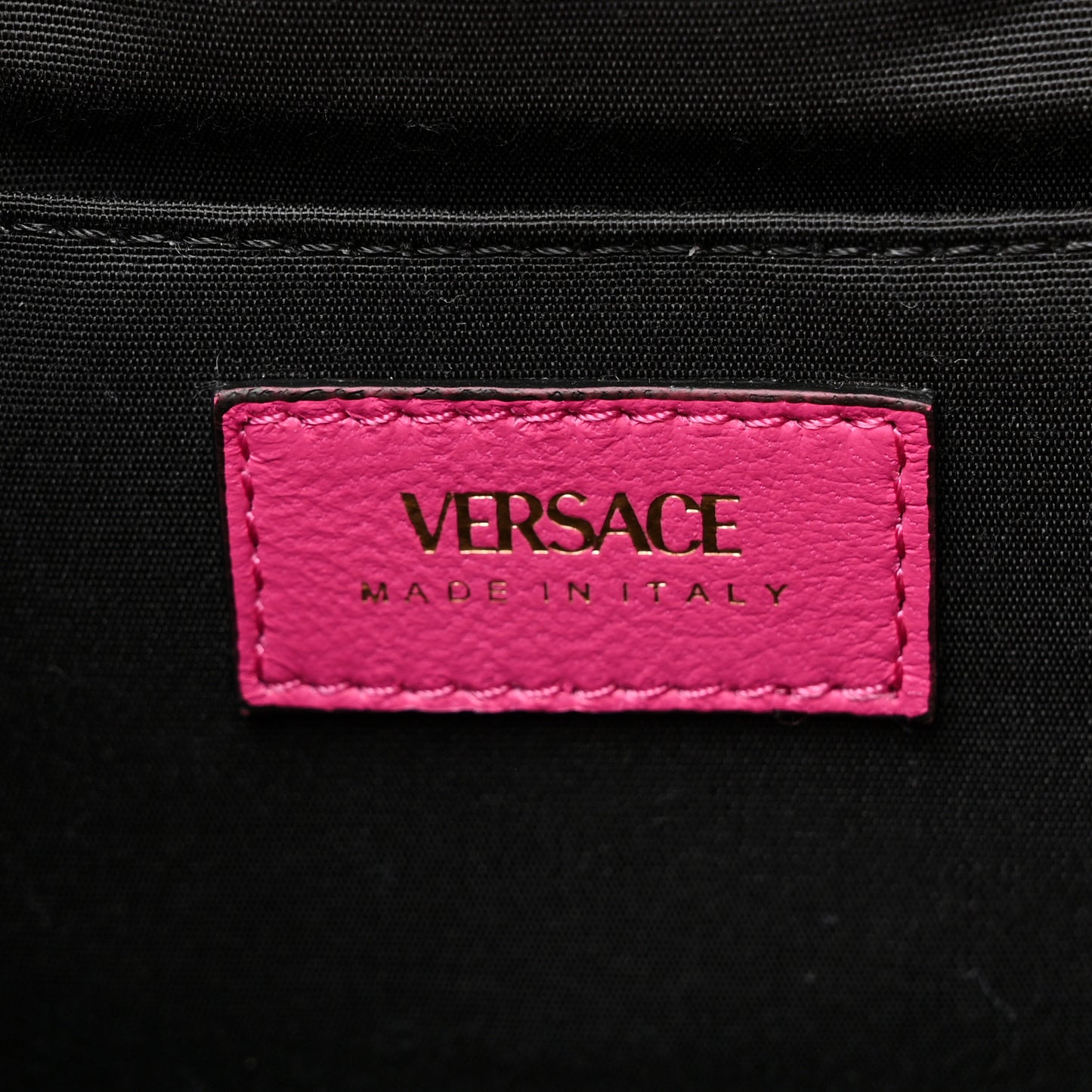 Nappa Quilted Medusa Top Handle Bucket Bag Fuchsia