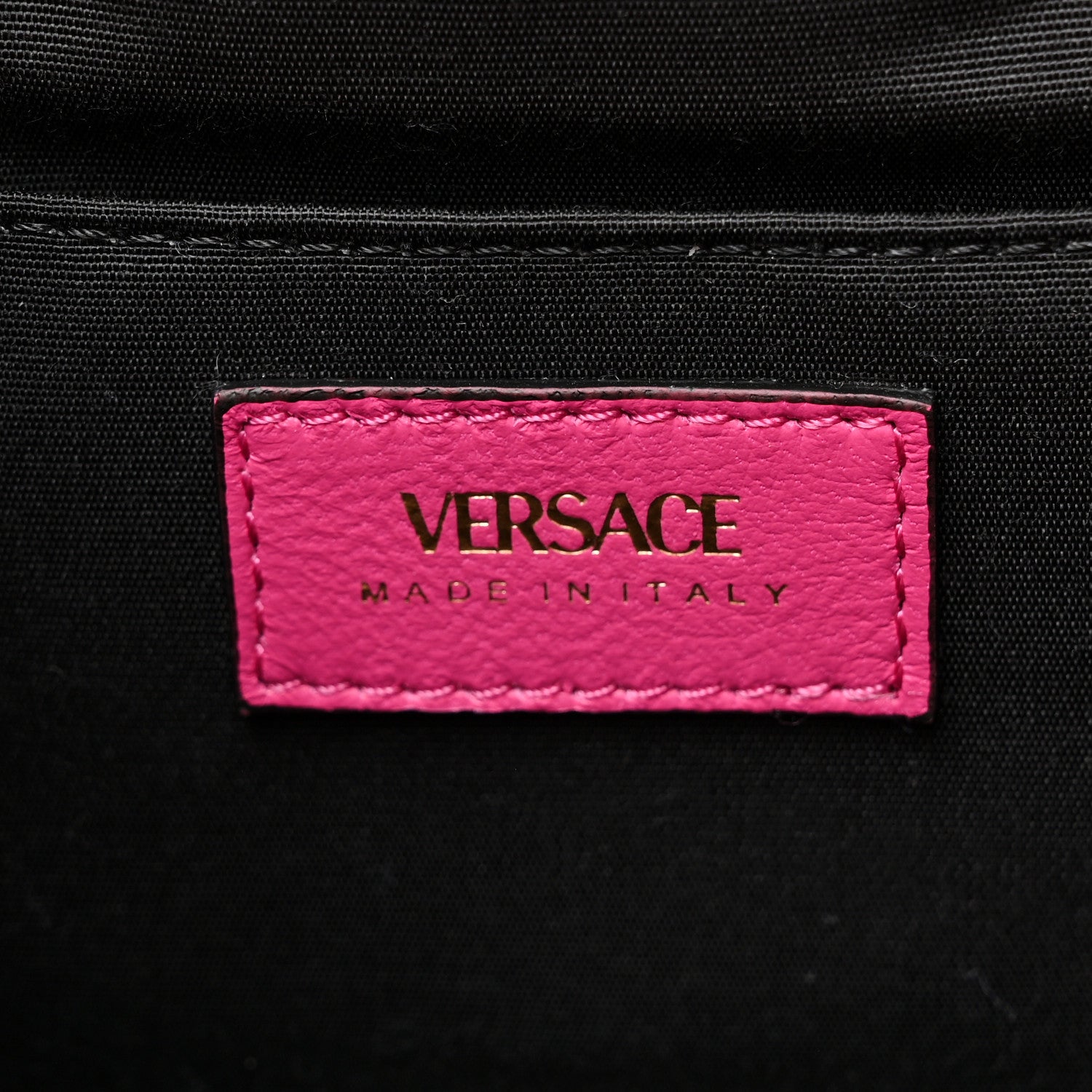 Versace Nappa Quilted Medusa Top Handle Bucket Bag Fuchsia 6 of 12