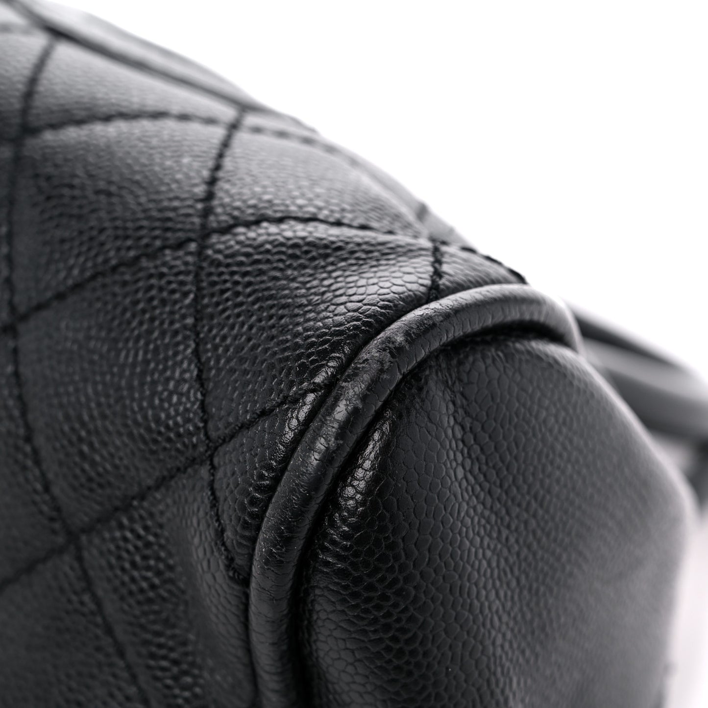 Caviar Quilted Small Bowler Black