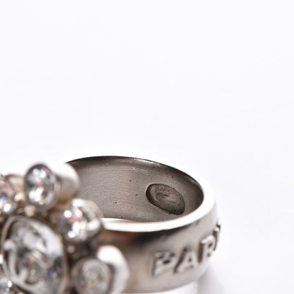 Chanel Crystal CC Ring 7 Silver 5 of 5