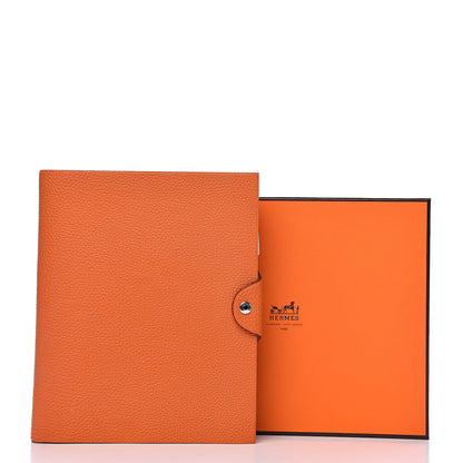 Hermes Togo Ulysse MM Notebook Cover Orange 8 of 8