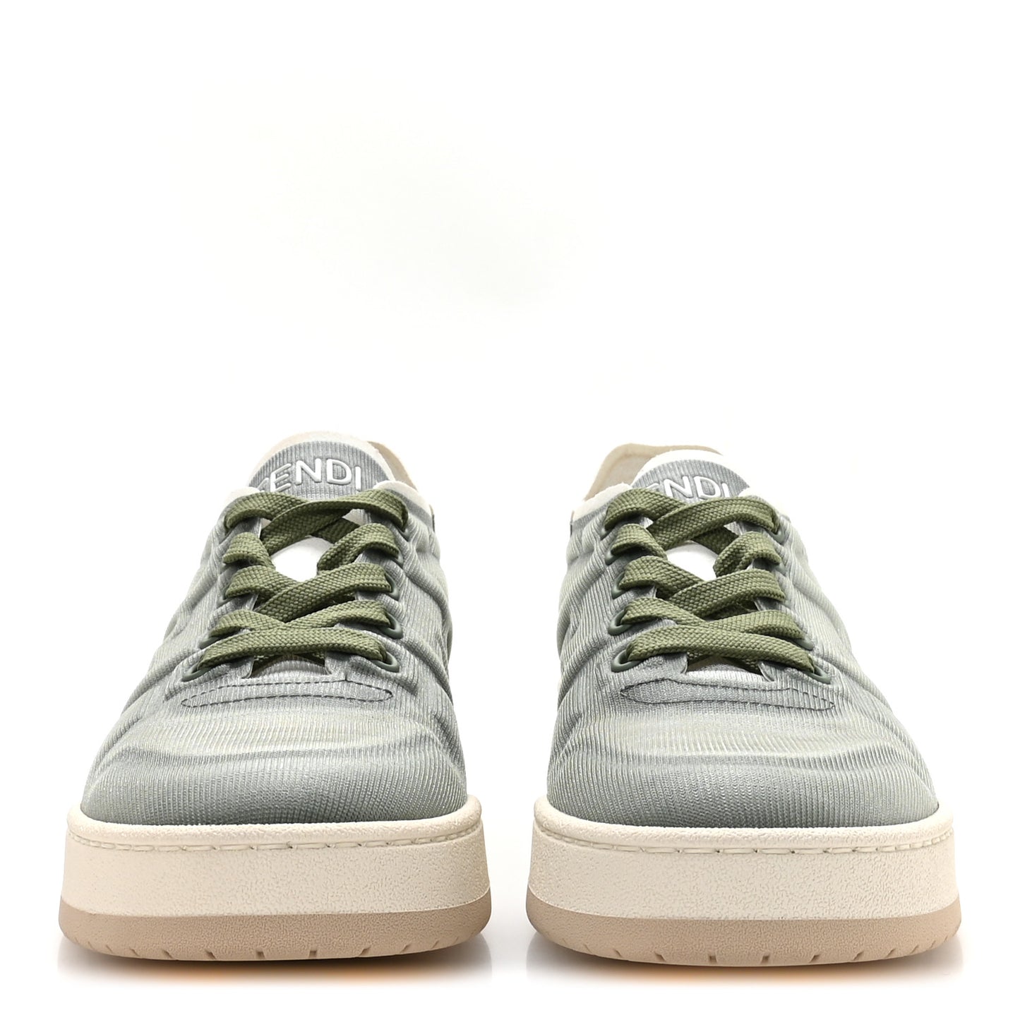 Fabric Mesh Fendi Match Low Top Sneakers 36 Musk White