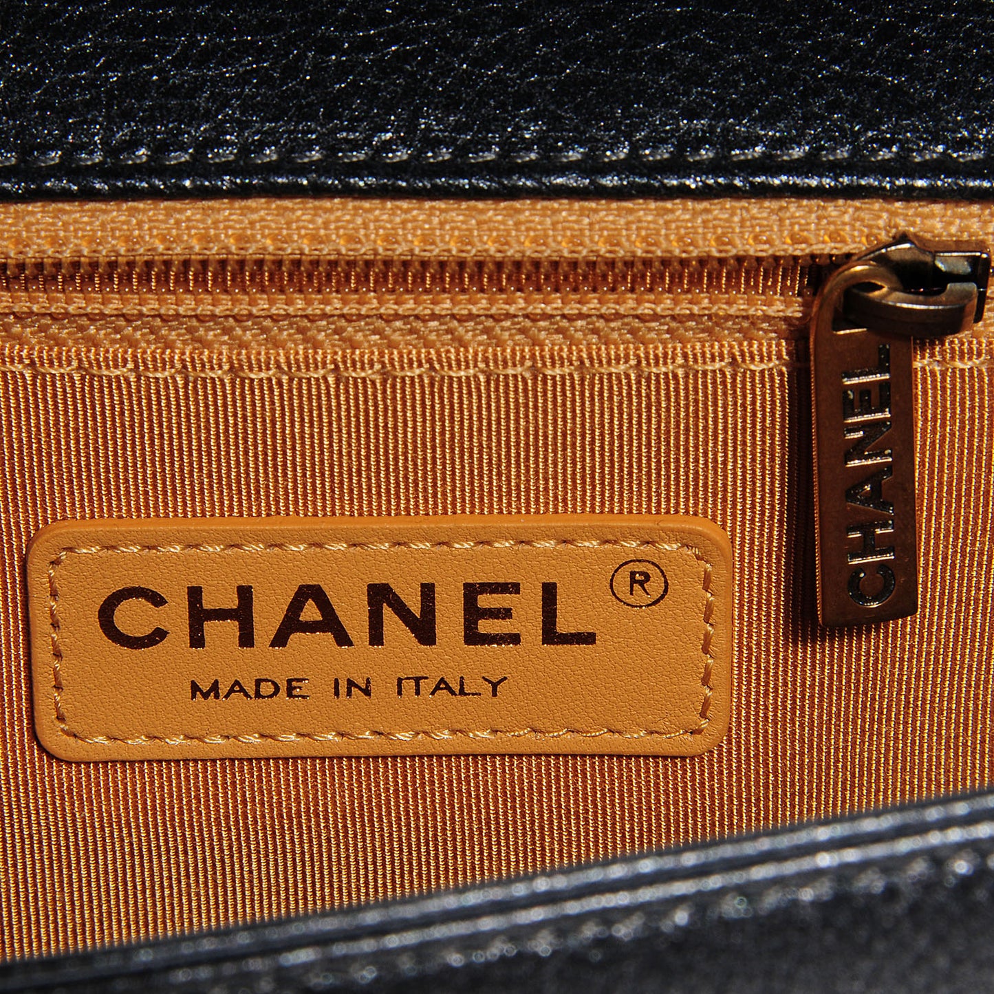 Pearl Calfskin New Medium Boy Flap Dark Grey
