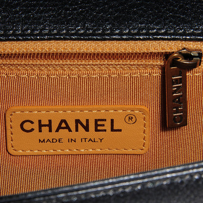 Chanel Pearl Calfskin New Medium Boy Flap Dark Grey 7 of 11