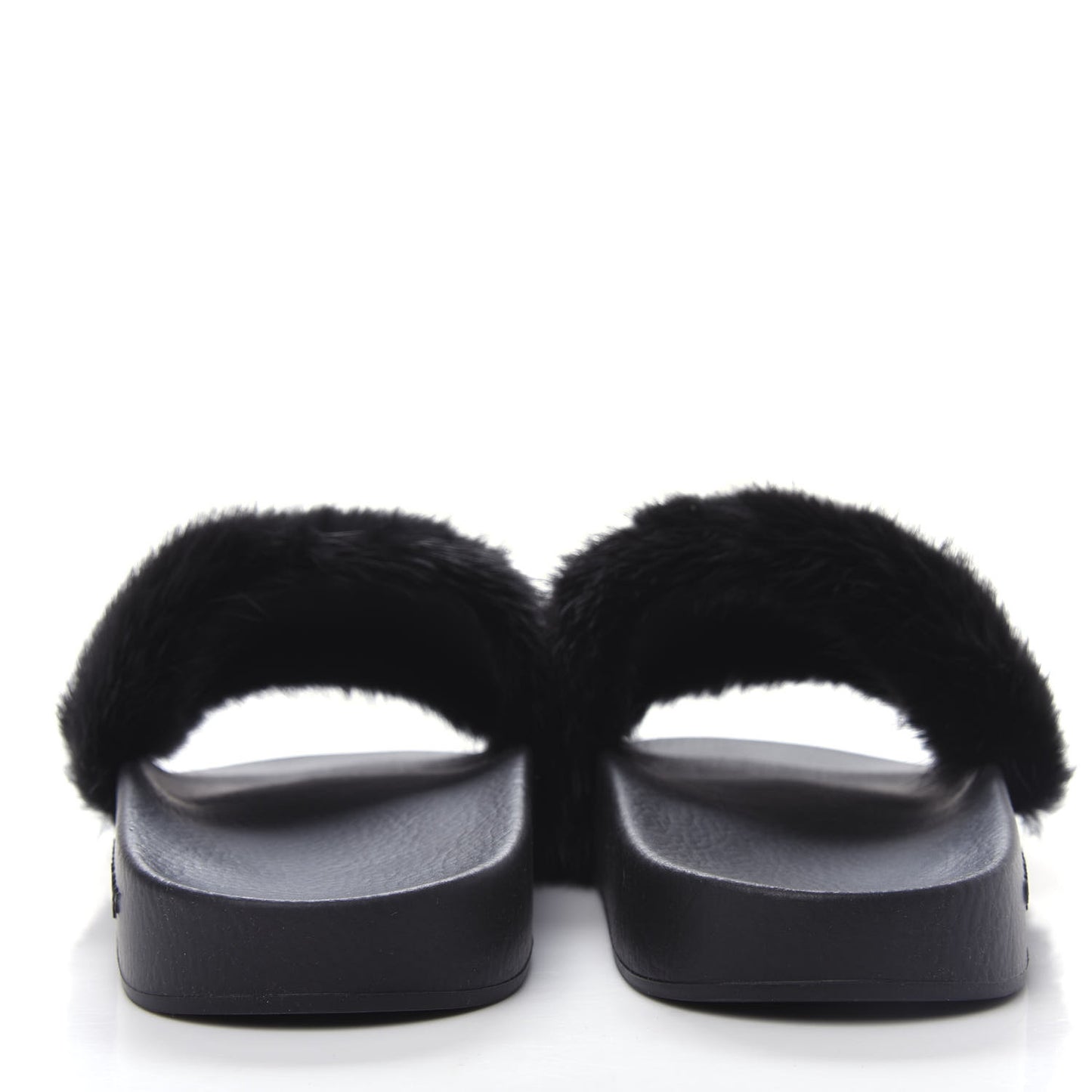 Mink Rubber Slide Sandals 38 Black
