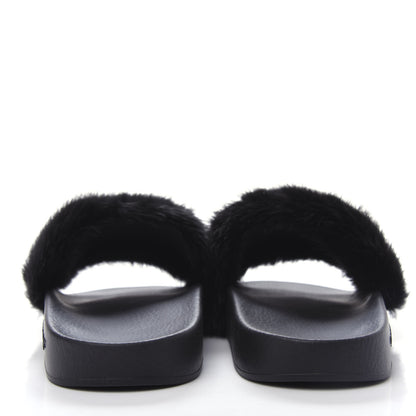 Givenchy Mink Rubber Slide Sandals 38 Black 7 of 11