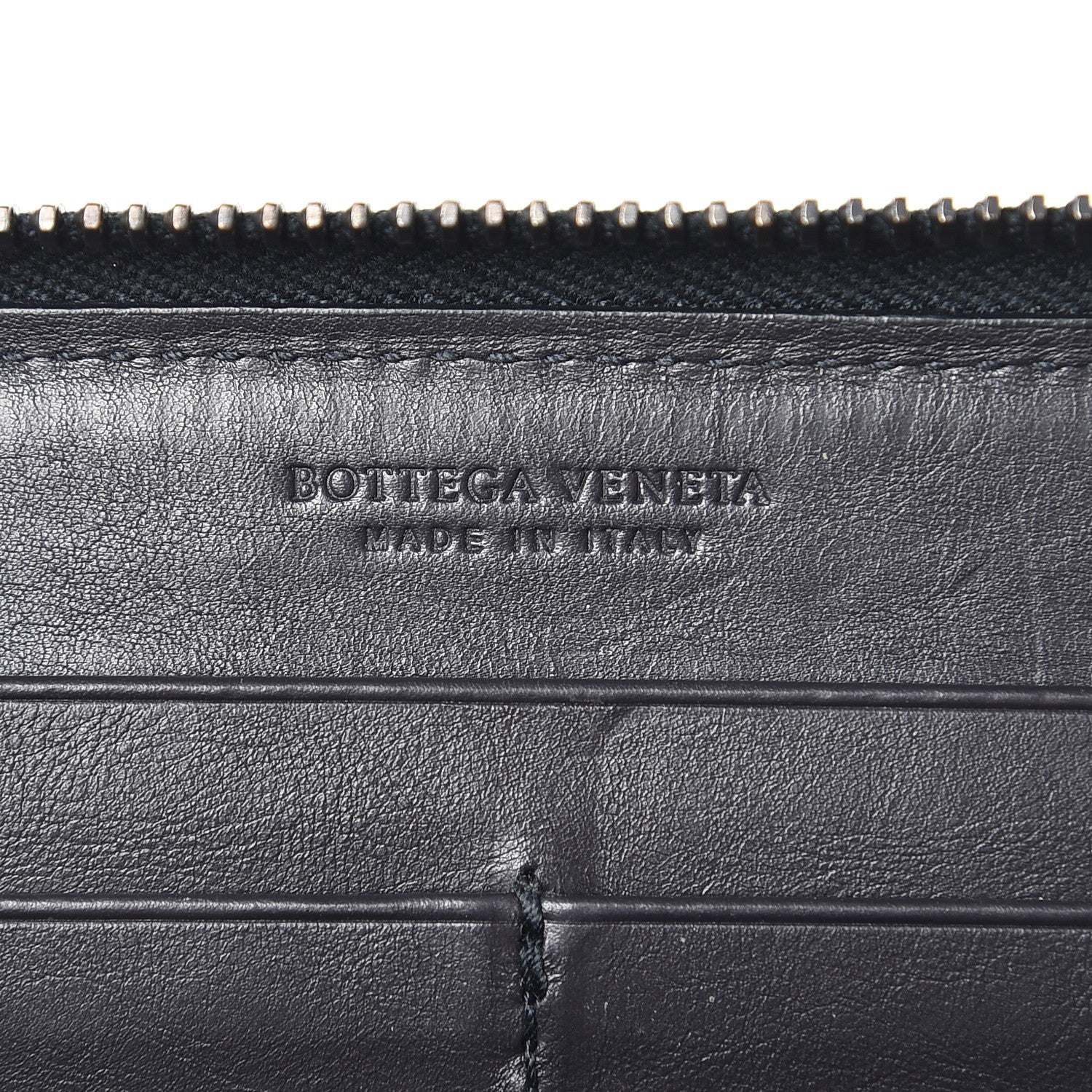 Bottega Veneta Calfskin Crocodile Intrecciato Zip Around Wallet Tourmaline 6 of 6