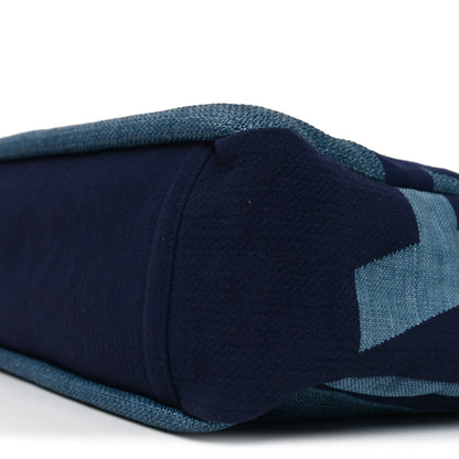Chanel Canvas Large Shopping Tote Dark Blue 10 of 10