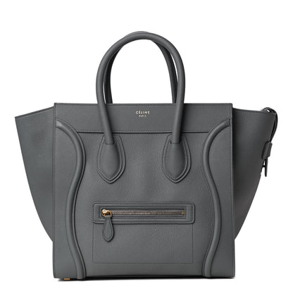 Celine Drummed Calfskin Mini Luggage Kohl 1 of 4
