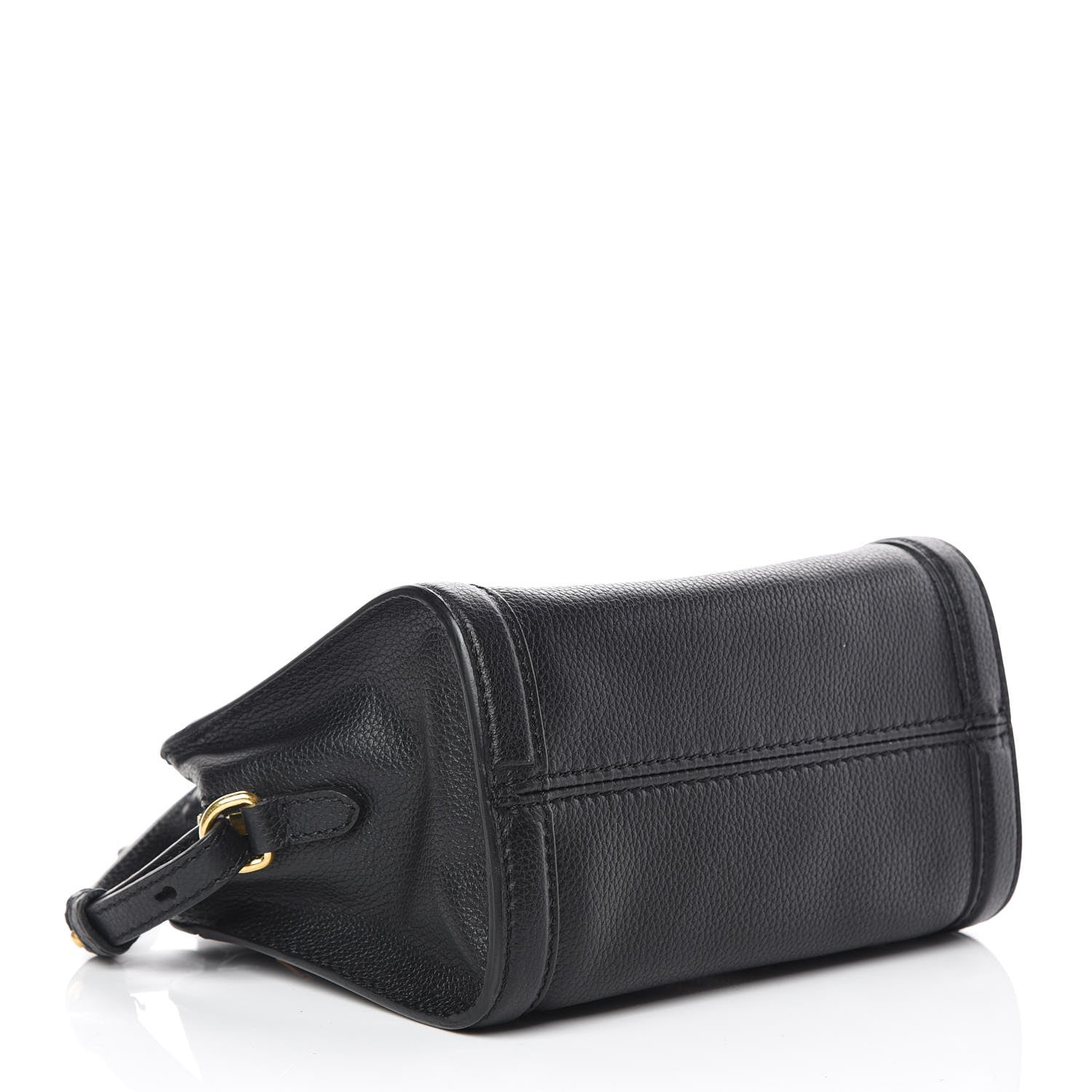 Alexander McQueen Pebbled Calfskin Mini Padlock Tote Black 4 of 10