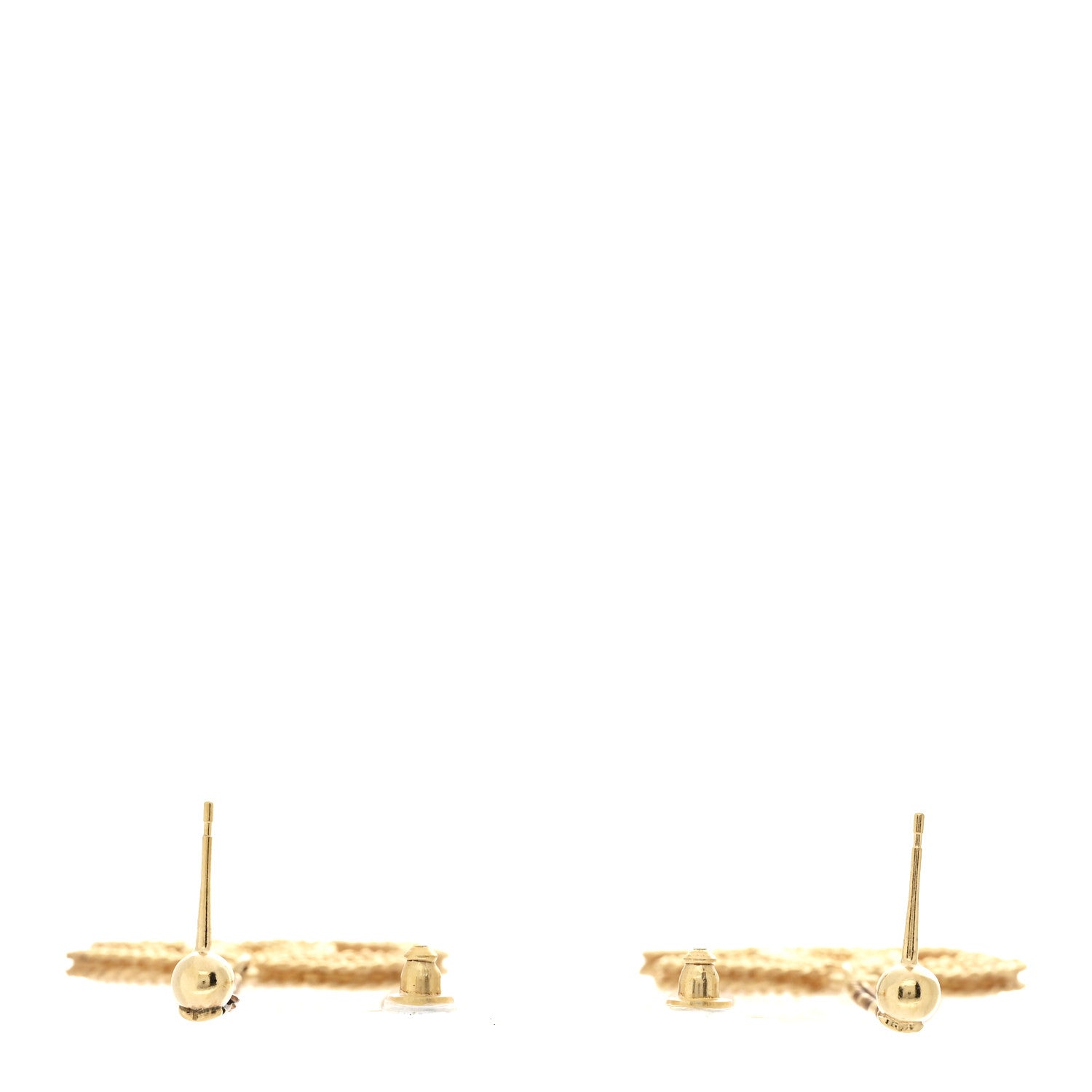 Chanel CC Drop Earrings Matte Gold 4 of 6