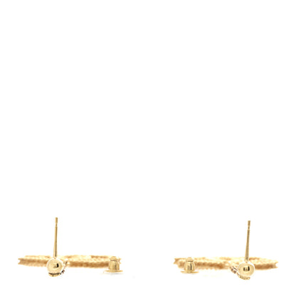 Chanel CC Drop Earrings Matte Gold 4 of 6