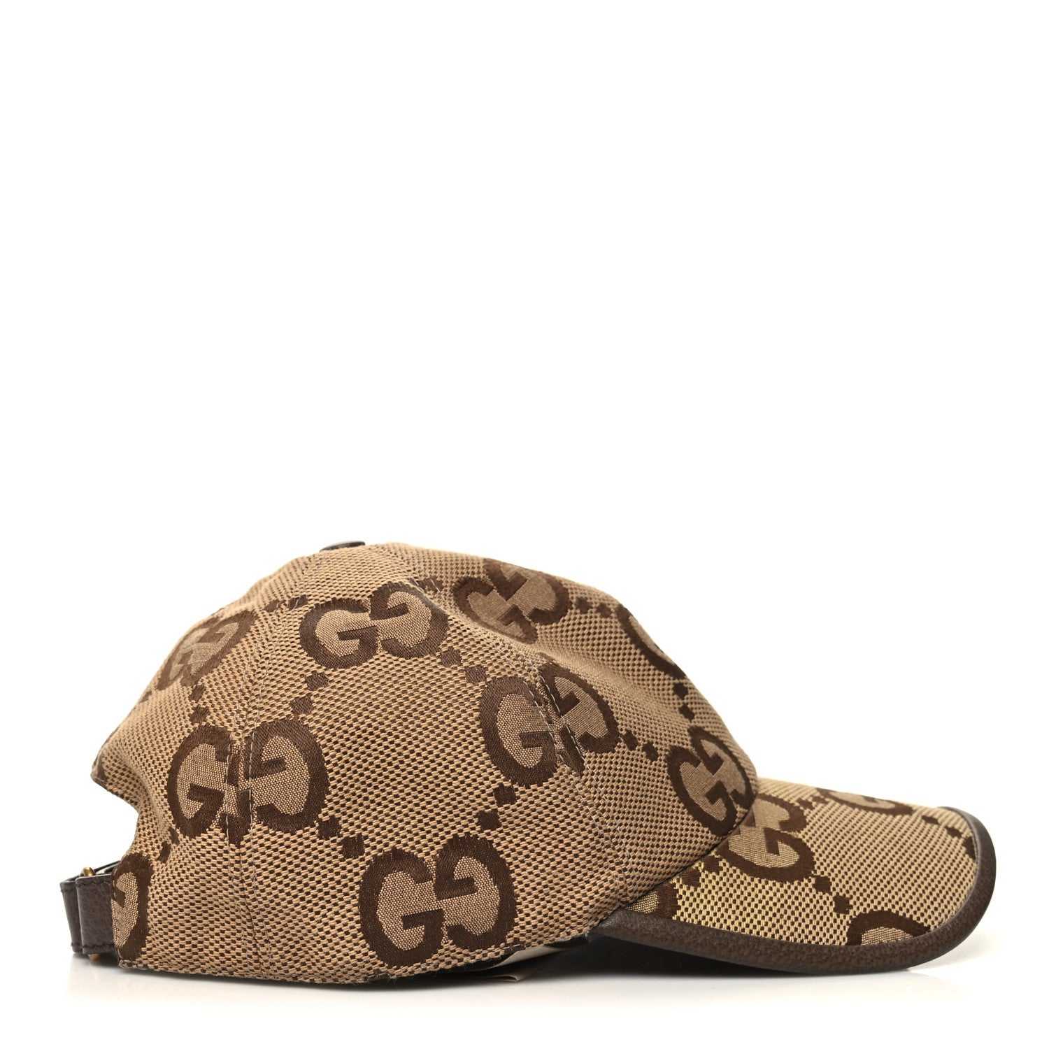 Gucci Monogram Jumbo GG Baseball Hat XL 59 Camel Ebony 4 of 10