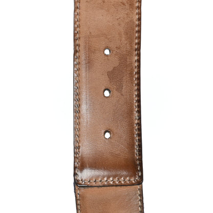 Gucci Calfskin Web Interlocking G Belt 85 34 Blue 4 of 8