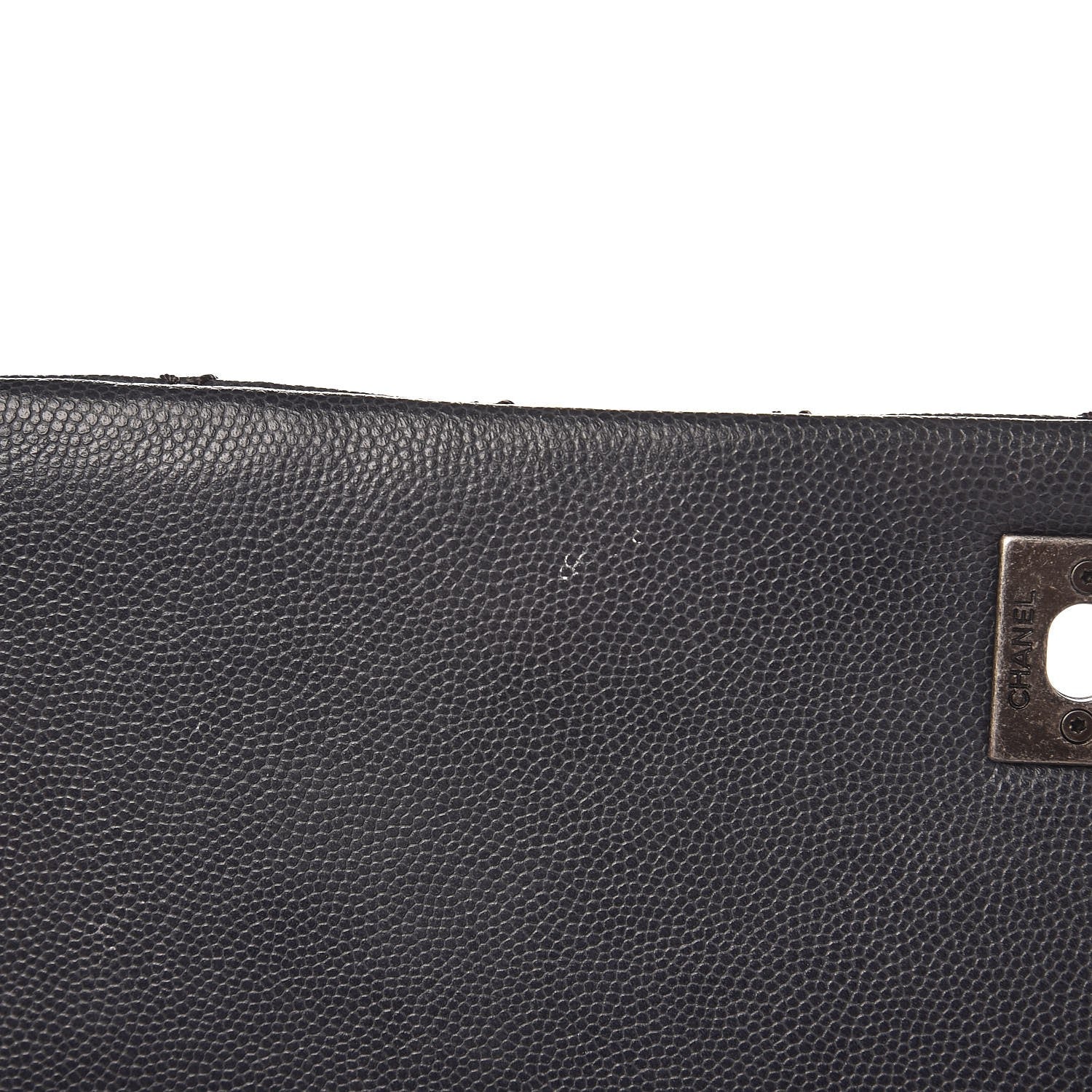 Chanel Caviar Quilted Large Coco Handle Flap Grey 10 of 11