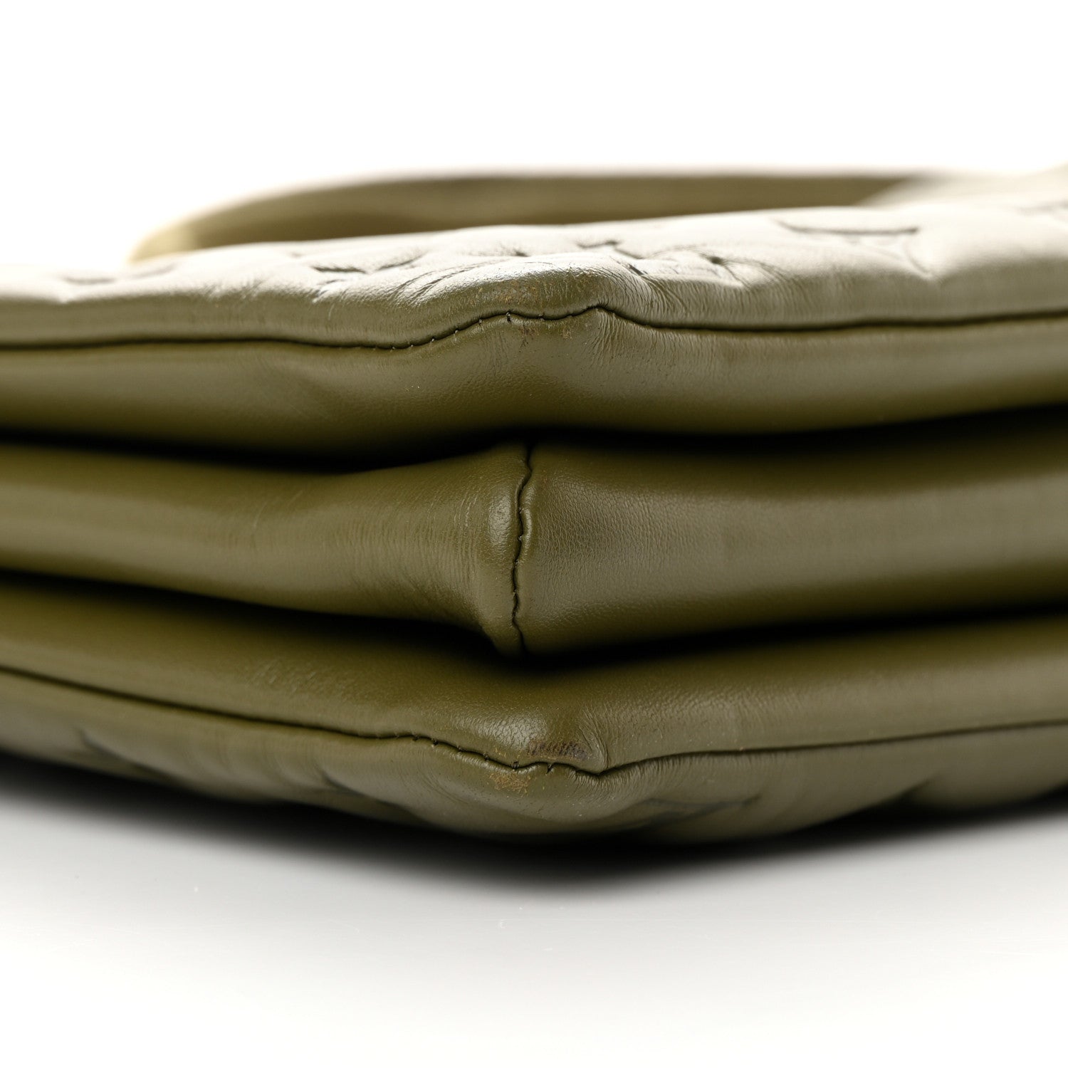 Louis Vuitton Lambskin Embossed Monogram Coussin MM Khaki 9 of 12