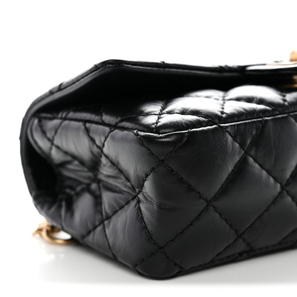 Chanel Aged Calfskin Quilted 2.55 Reissue Chain Waist Bag Black 9 of 12
