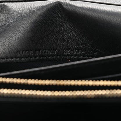 Christian Dior Grained Calfskin Diorama Wallet on Chain Pouch Black 13 of 15