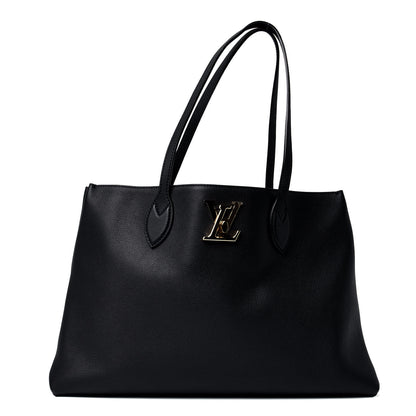 Louis Vuitton Grained Calfskin Lockme Shopper Black 1 of 4