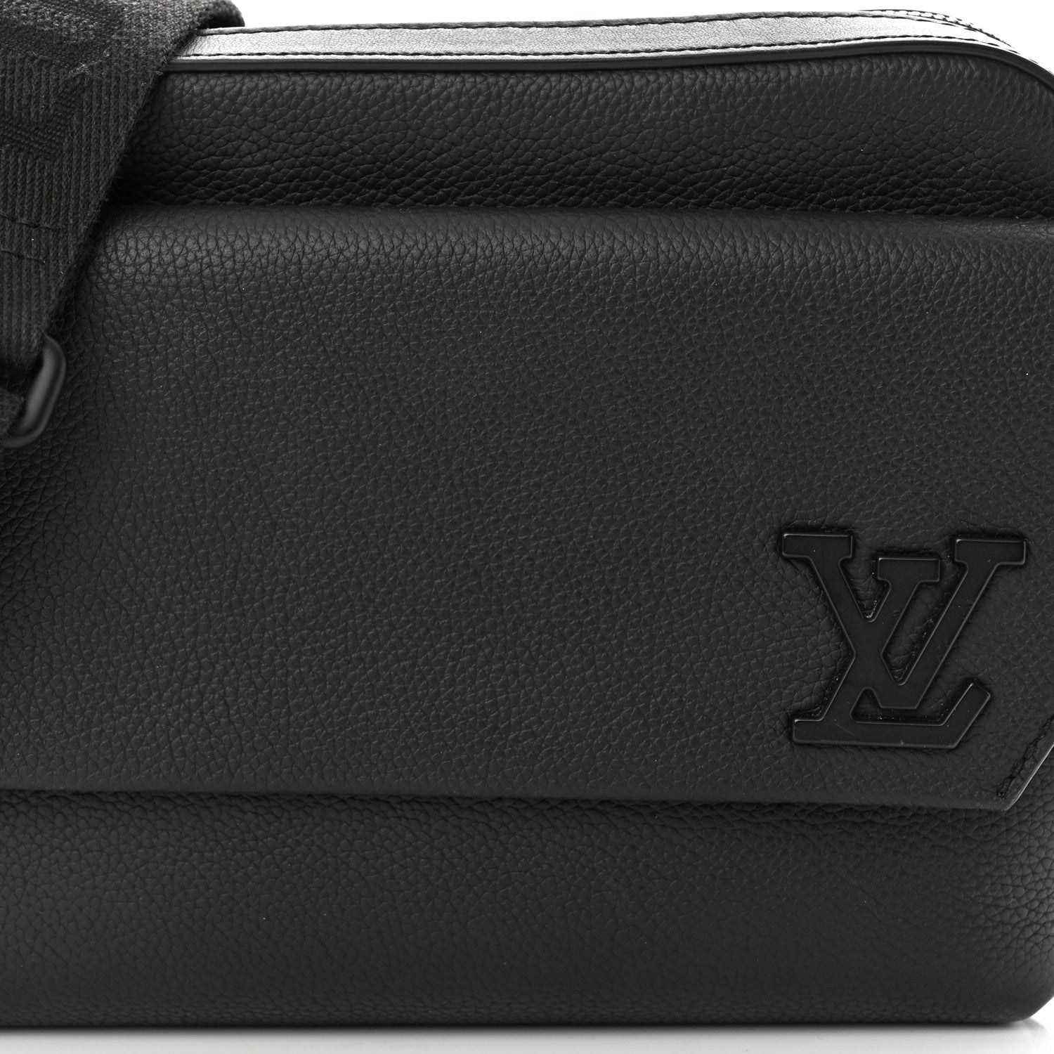 Louis Vuitton Calfskin Aerogram Fastline Messenger Black 7 of 11