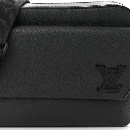 Louis Vuitton Calfskin Aerogram Fastline Messenger Black 7 of 11