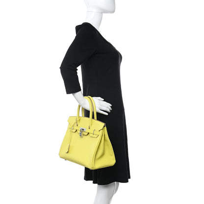 Hermes Epsom Birkin 30 Lime 2 of 11