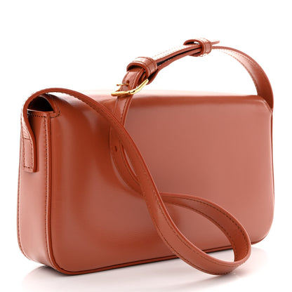 Celine Shiny Calfskin Triomphe Shoulder Bag Terracotta 3 of 14