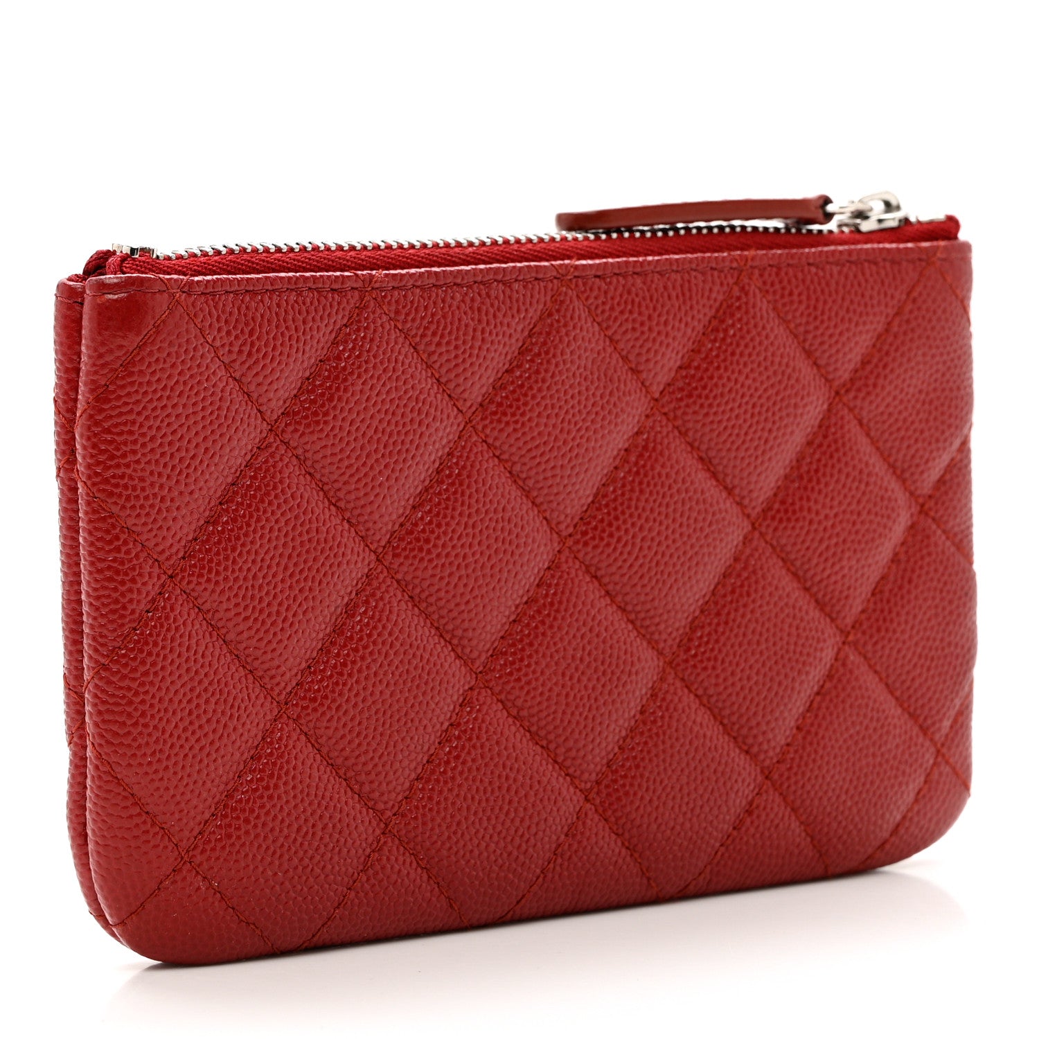 Chanel Caviar Quilted Small Cosmetic Case Red 3 of 7