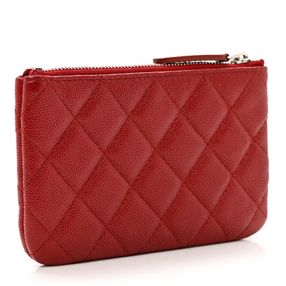 Chanel Caviar Quilted Small Cosmetic Case Red 3 of 7