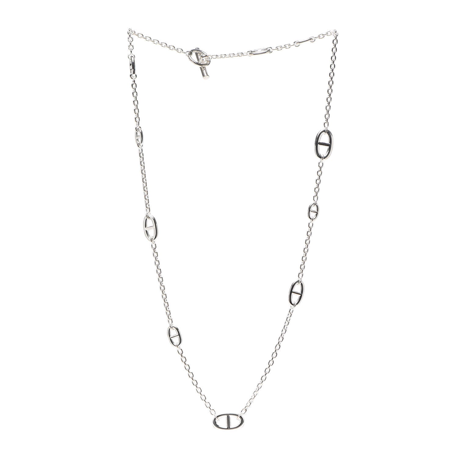 Hermes Sterling Silver Farandole Necklace 80 3 of 5