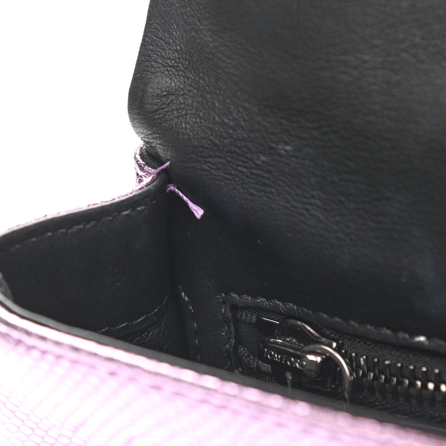 Lizard Calfskin Embossed Large Natalia Chain Bag Pink