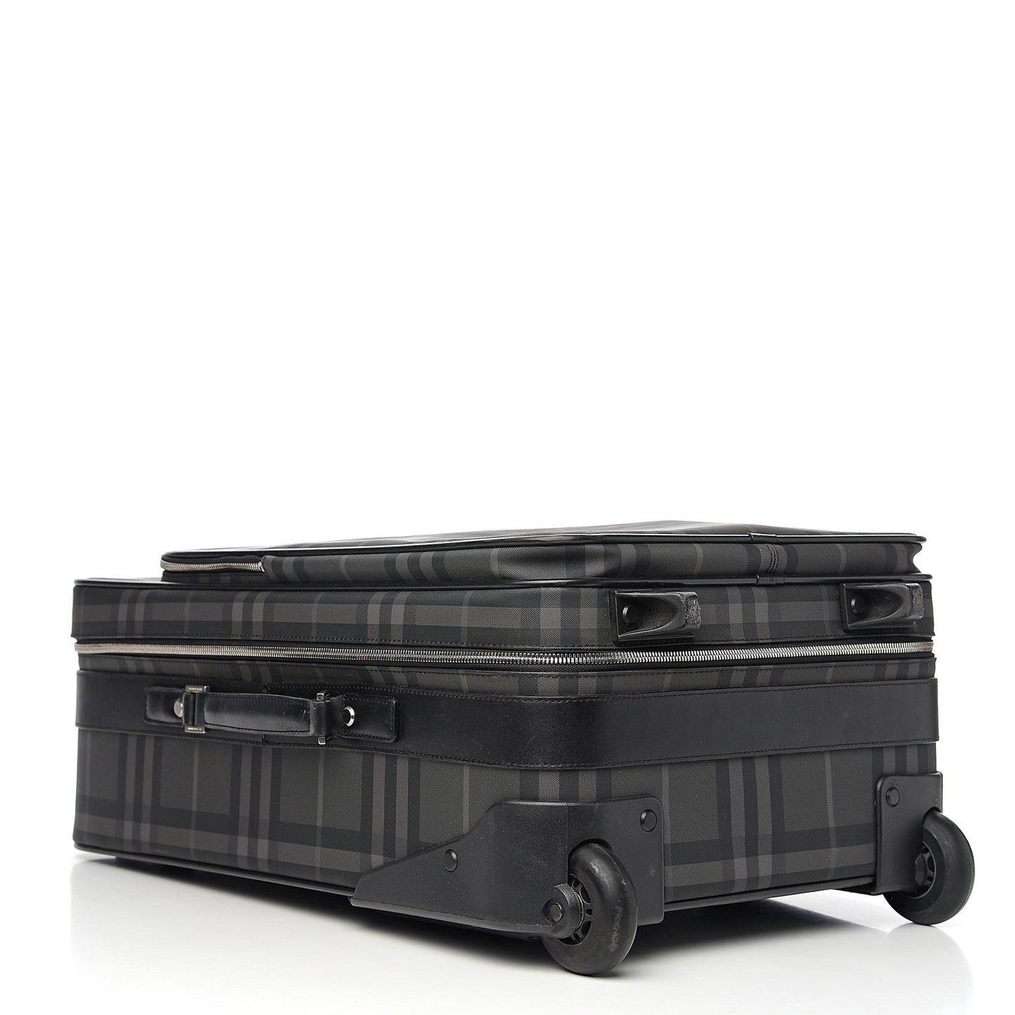 Smoked Check Carry-On Suitcase Black