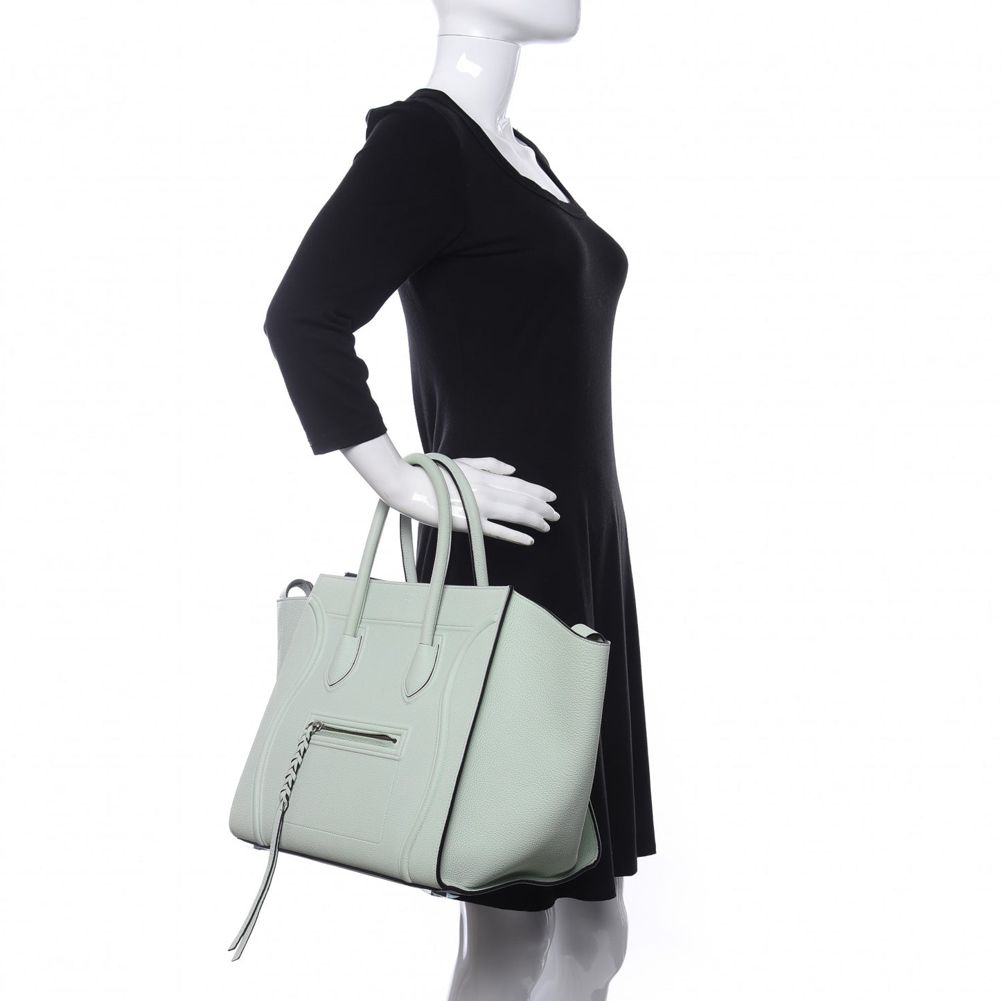 Baby Grained Calfskin Medium Phantom Luggage Jade