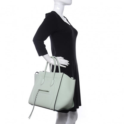 Celine Baby Grained Calfskin Medium Phantom Luggage Jade 2 of 11