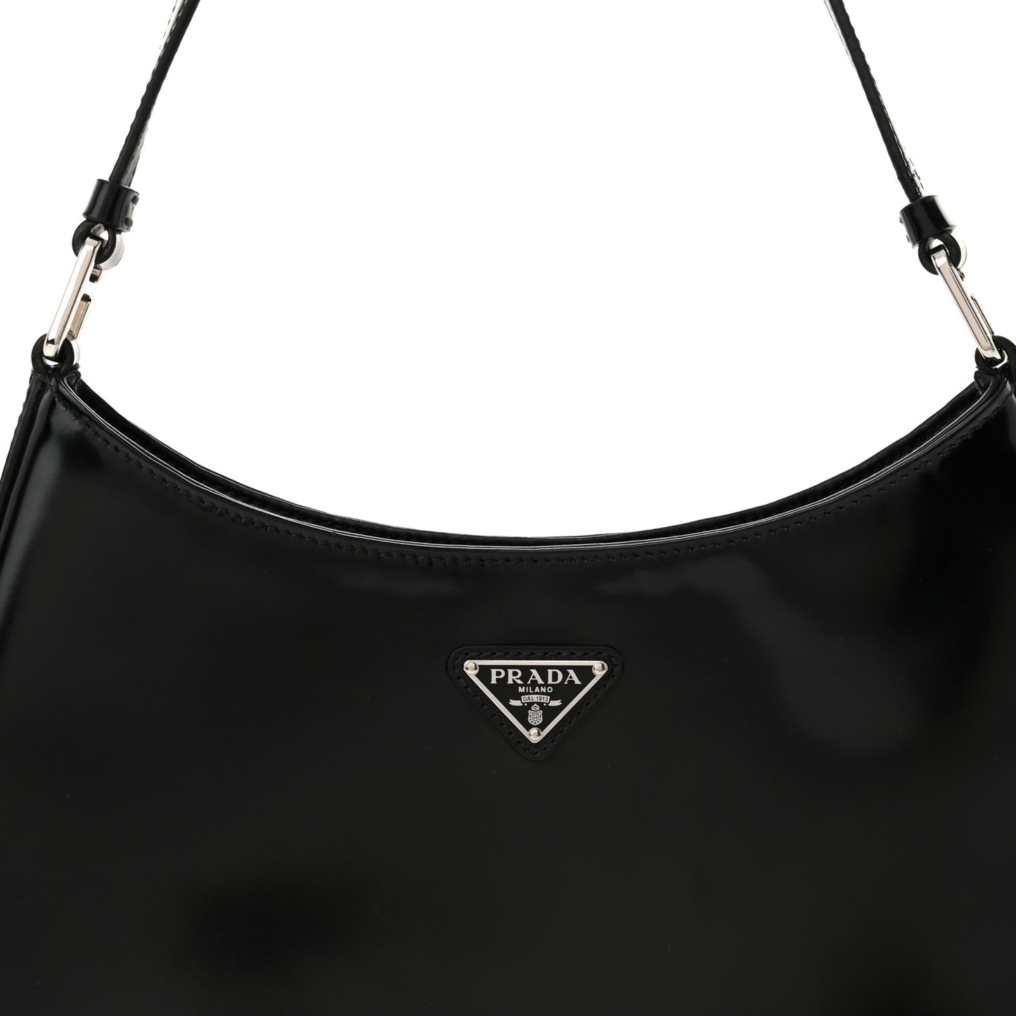 Spazzolato Cleo Shoulder Bag Black