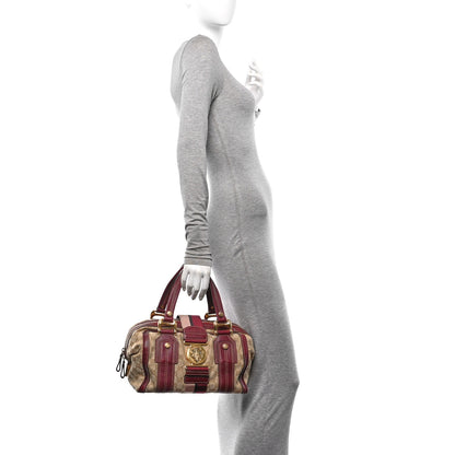 Gucci Monogram Medium Aviatrix Boston Ebony Bordeaux 2 of 15