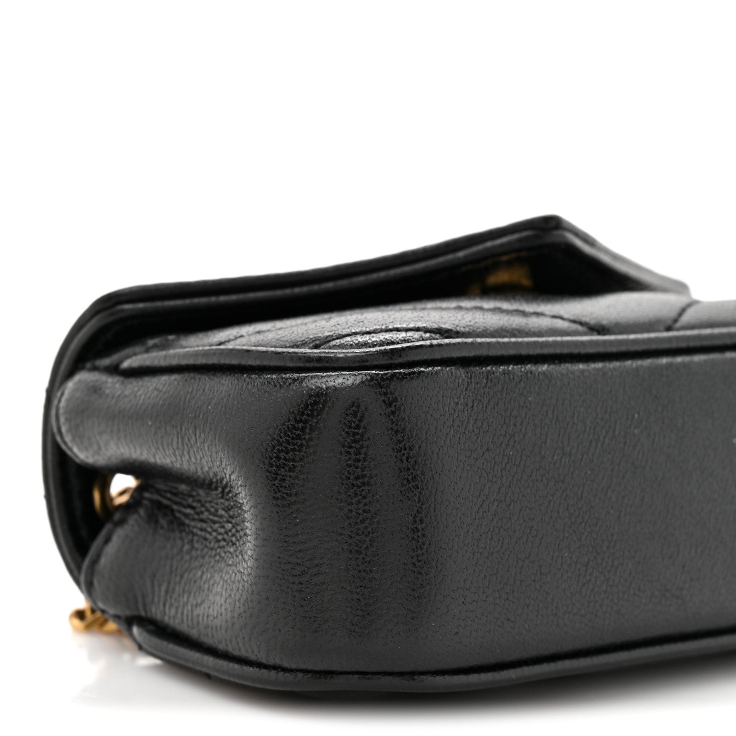 Saint Laurent Lambskin Chevron Quilted Micro LouLou Black 10 of 10