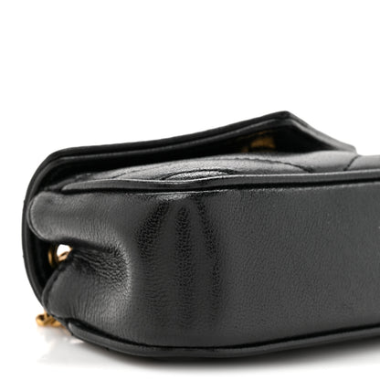 Saint Laurent Lambskin Chevron Quilted Micro LouLou Black 10 of 10