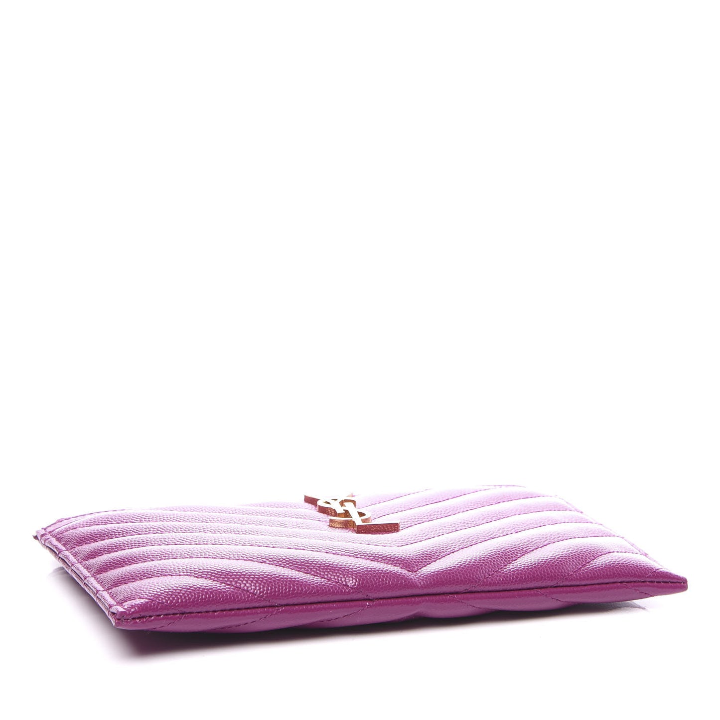 Grain De Poudre Chevron Monogram Bill Pouch Dark Grape