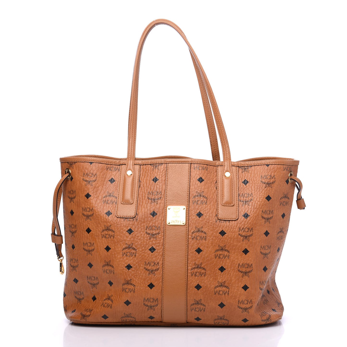 Visetos Medium Liz Reversible Shopper Tote Cognac