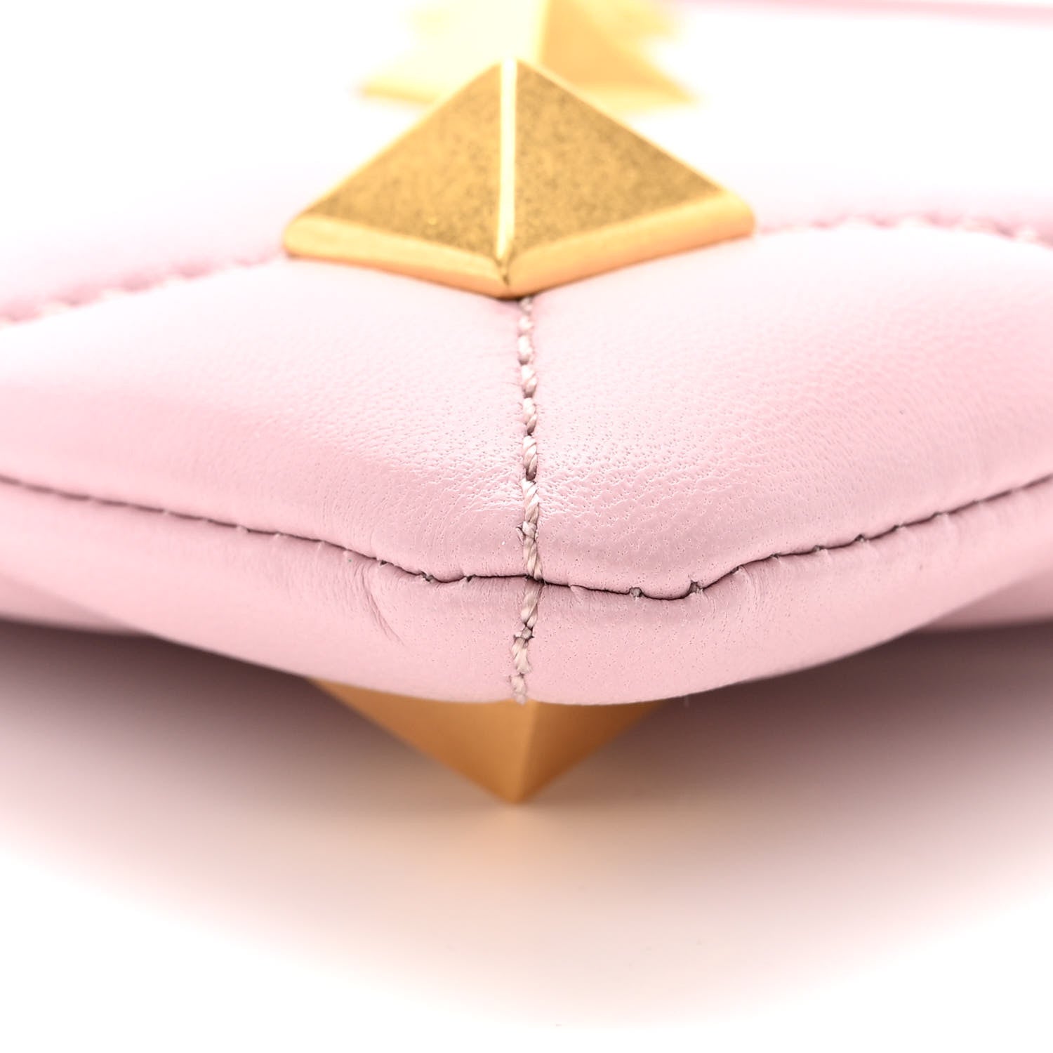 Valentino Garavani Nappa Quilted Roman Stud Zip Pouch Water Lilac 10 of 11
