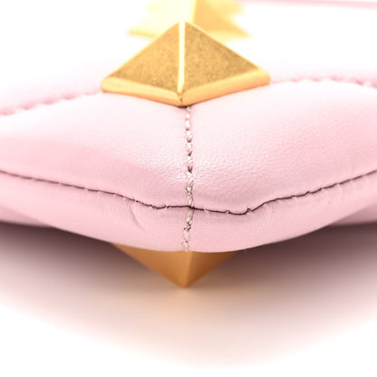 Valentino Garavani Nappa Quilted Roman Stud Zip Pouch Water Lilac 10 of 11