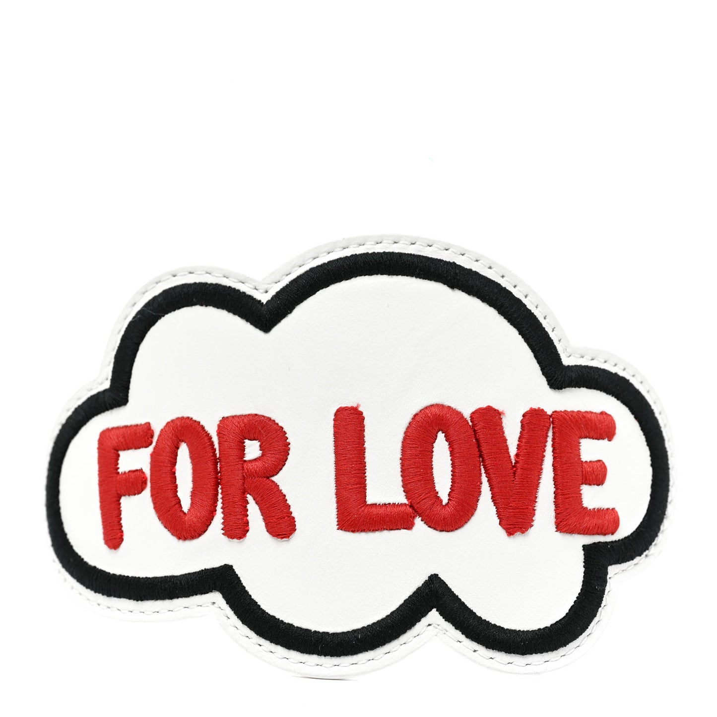 Calfskin Embroidered Blind For Love Sneaker Patches White