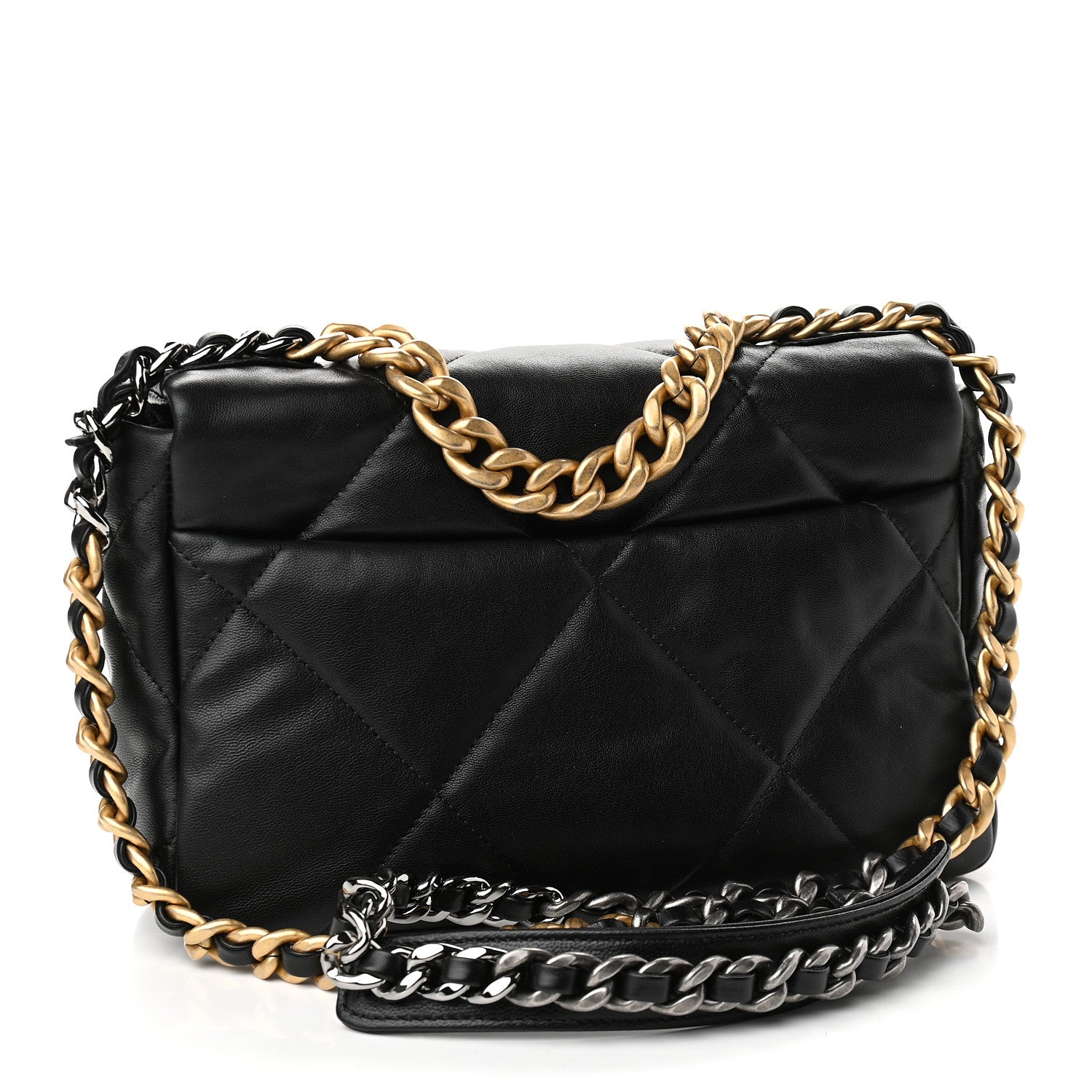 Chanel Lambskin Quilted Medium Chanel 19 Flap Black 3 of 9